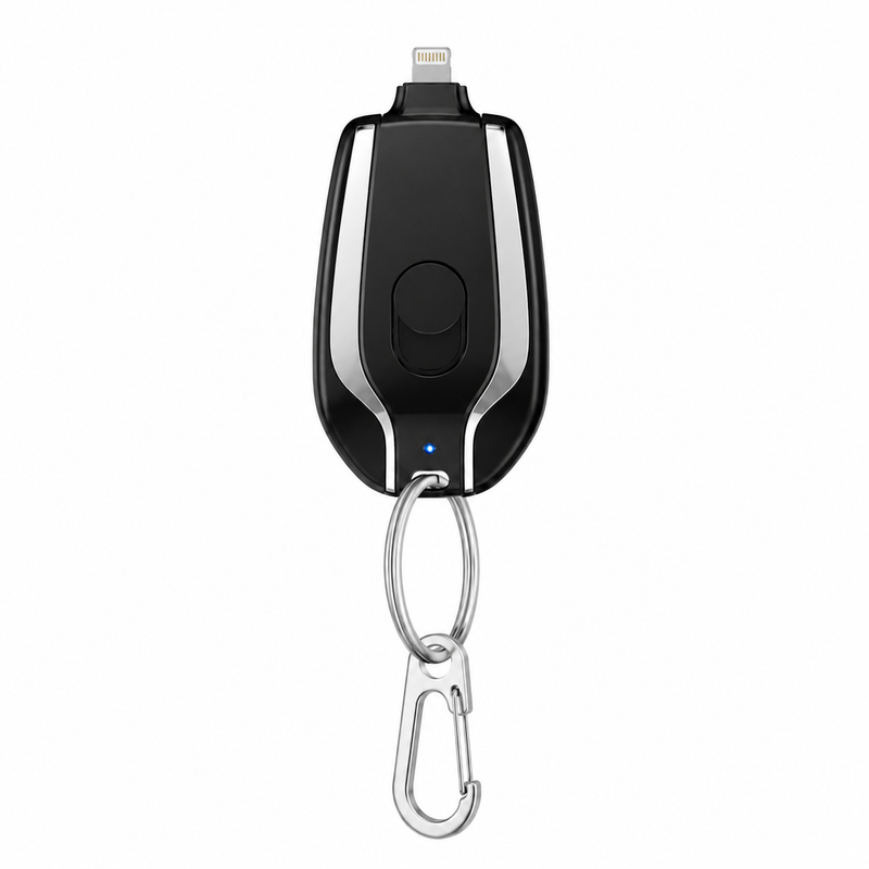 Mini Chargeur Porte-Clés d’Urgence 1500 mAh– Batterie Externe Ultra-Compacte à Charge Rapide