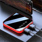 Mini batterie externe portable avec écran numérique effet miroir