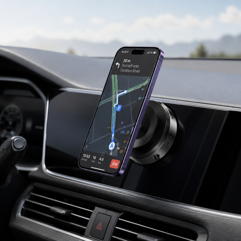 Support magnétique intelligent pour smartphone – Fixation à aspiration