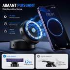 Support magnétique intelligent pour smartphone – Fixation à aspiration