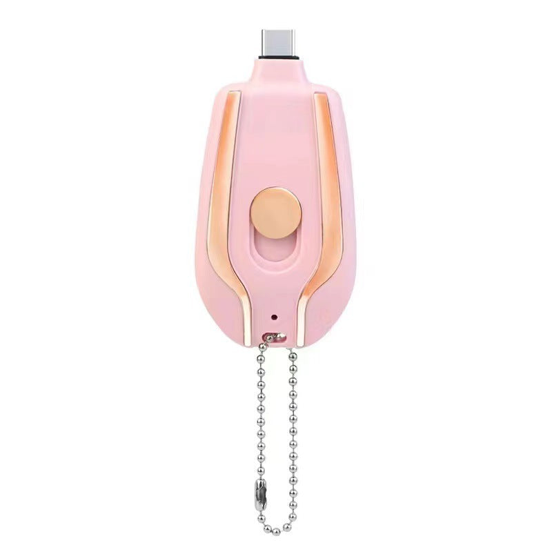 Mini Chargeur Porte-Clés d’Urgence 1500 mAh– Batterie Externe Ultra-Compacte à Charge Rapide