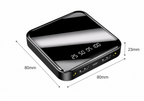 Mini batterie externe portable avec écran numérique effet miroir