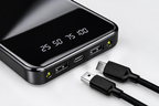 Mini batterie externe portable avec écran numérique effet miroir